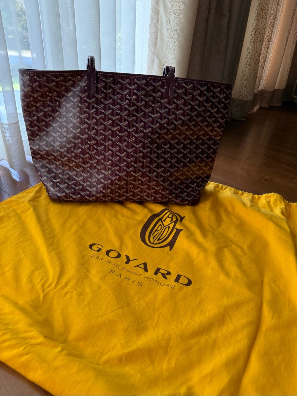 Goyard Artois PM Tote in Burgundy